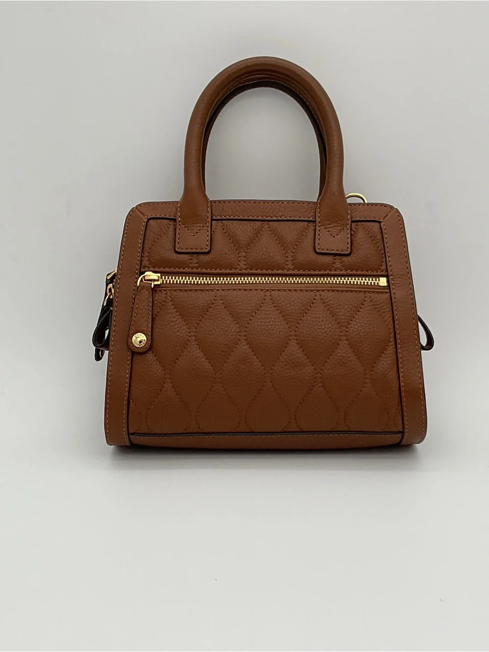 Vera Bradley Quilted Natalie Crossbody Brown Leather Bag